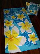 FRANGIPANI-AUSTRALIA-SPECIAL-TOWEL-&-BAG-AQUA-BLUE-NEW